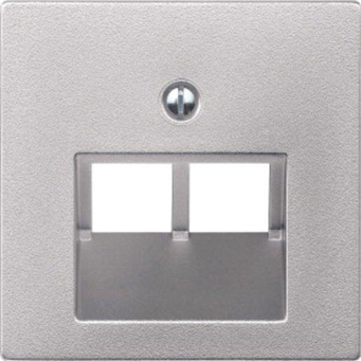 Zentralplatte für UAE-Einsatz 2-fach aluminium 