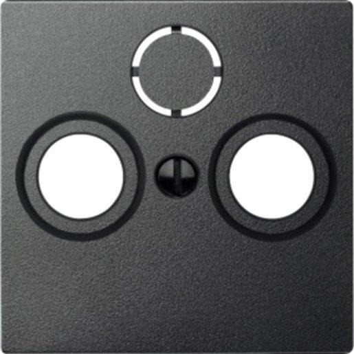 Zentralplatte für Antennensteckdosen anthrazit 