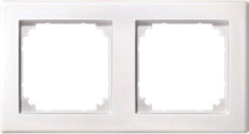 Abdeckrahmen 2-fach polarweiß matt 