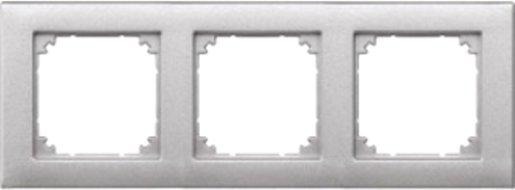 Abdeckrahmen 3-fach aluminium matt 