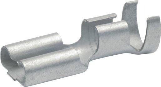 Flachsteckhülse DIN 46340 Teil 3 mit Rastzunge Einrasten in Gehäuse 