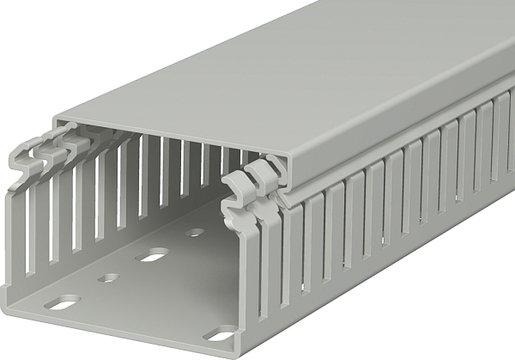 Verdrahtungskanal 50x75x2000 PVC steingrau RAL 7030 