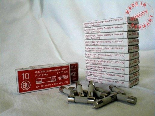 G-Sicherung Keramik flink 5x20mm 250V H 6,3A 