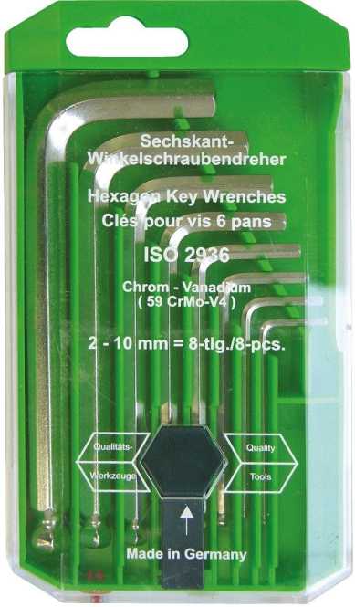 Sechskantstiftschlüsselsatz Kugelkopf 8 -teilig 