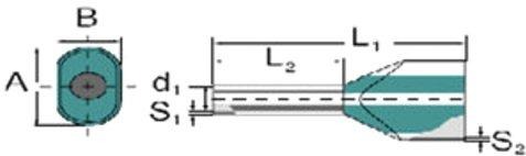 Aderendhülse H0,75/14D ZH GR 