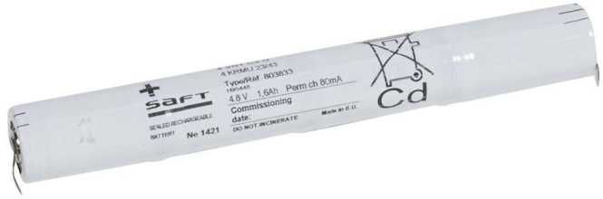 Ni-Cd-Akku 4,8V 1,5Ah für Notleuchte G5 