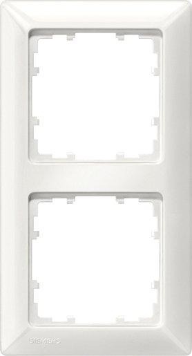 2-fach Rahmen DELTA line titanweiß 151x80mm 