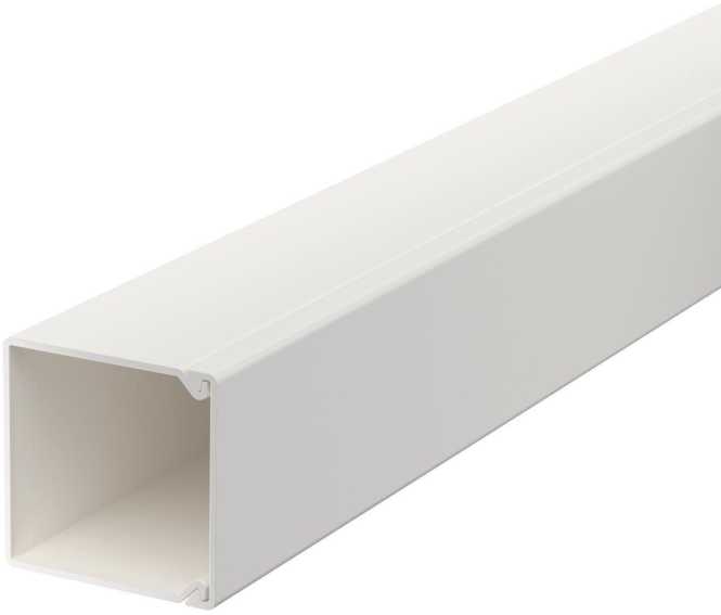 Leitungsführungskanal mit Bodenlochung 25x25 mm reinweiß 