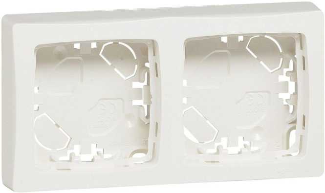 Aufputz-Rahmen 2-fach Oteo weiß 