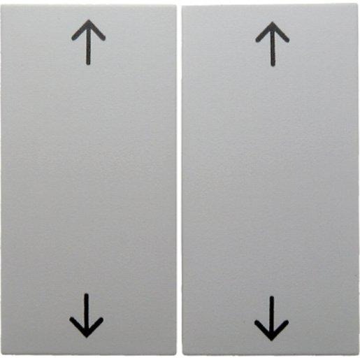 Wippen mit Aufdruck Symbol Pfeile Glas polarweiß 