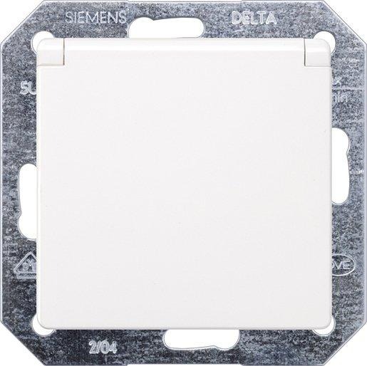 I-System titanweiß Schuko-Steckdose 10/16A 250V mit Klappdeckel 