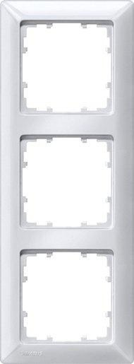 3-fach Rahmen DELTA line aluminium-metallic 222x80mm 