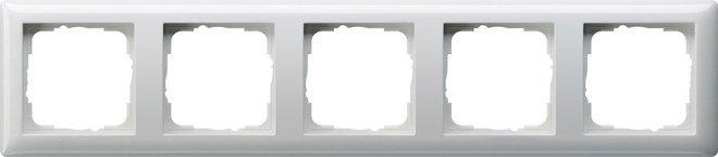 5-fach Abdeckrahmen für Standard 55 reinweiß 