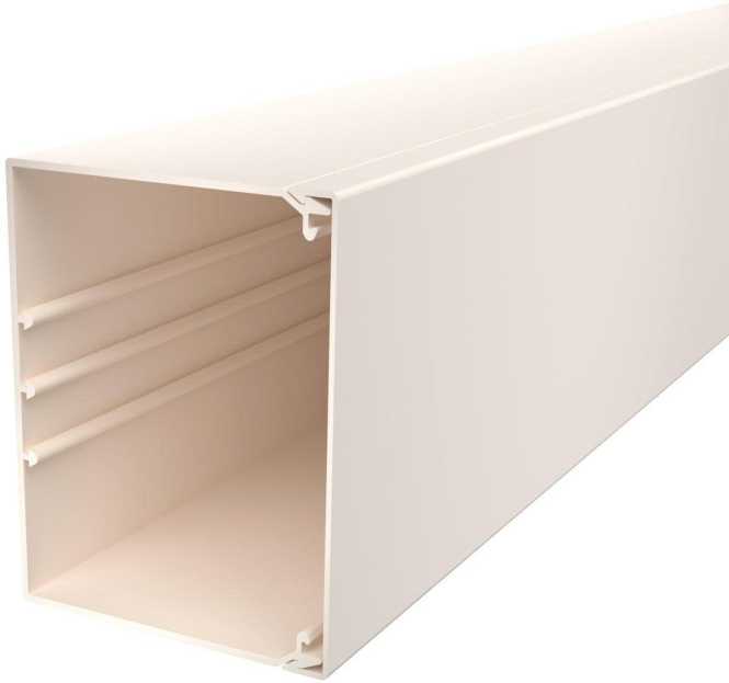 Leitungsführungskanal mit Bodenlochung 100x130 mm cremeweiß 