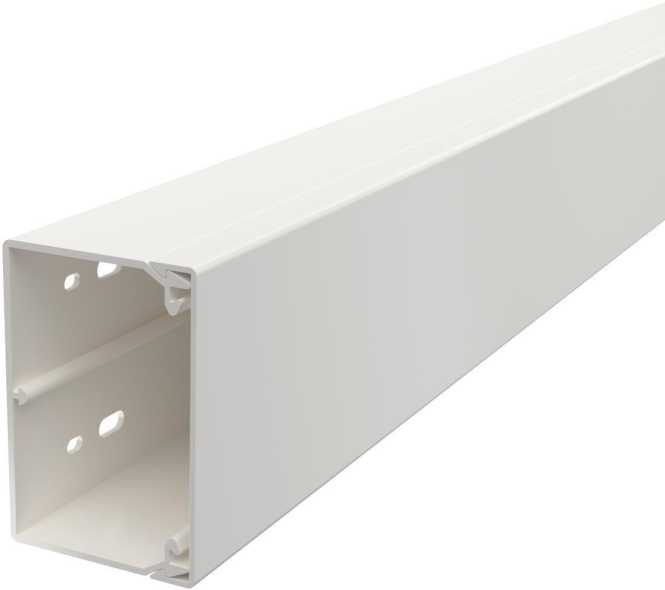 Leitungsführungskanal mit Bodenlochung 60 x 90 mm reinweiß 