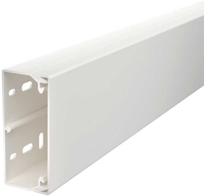 Leitungsführungskanal mit Bodenlochung 40x90 mm reinweiß 