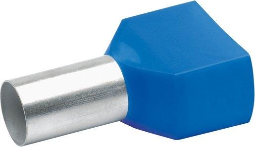 Aderendhülse für 2 Leitungen isoliert 2x16 mm² 14mm lang Cu 