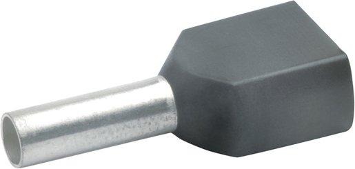 Aderendhülse für 2 Leitungen isoliert 2x1,5 mm² 8 mm lang Cu 