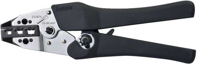Crimpzange für Aderendhülsen 25 - 50 mm² 