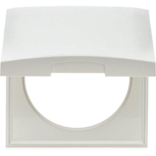 Abdeckrahmen 1-fach mit Klappdeckel Integro Flow polarweiß / glänzend 