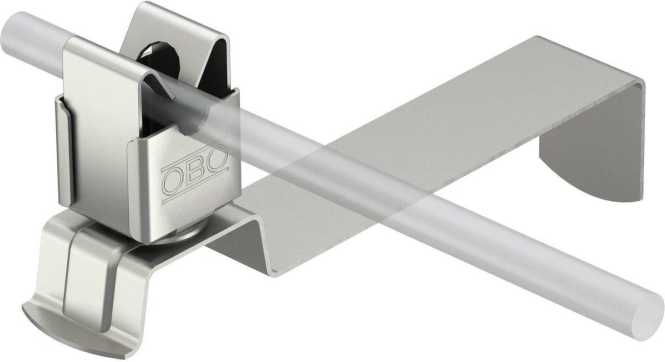 Dachleitungshalter mit flexiblem Unterteil Alu 