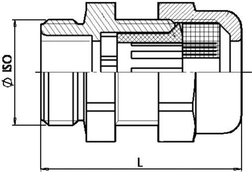 Exe Dichtverschraubung RAL9005 schwarz ATEX POWTK 25 ISO 