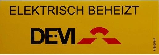 Aufkleber ''elektrisch beheizt'' Devi 19805845 