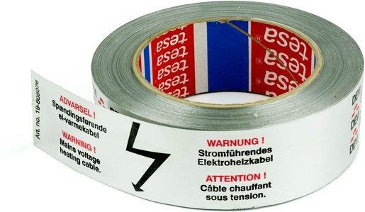 Aluklebeband 38x50mm m. Warnaufschrift Devi 19805076 