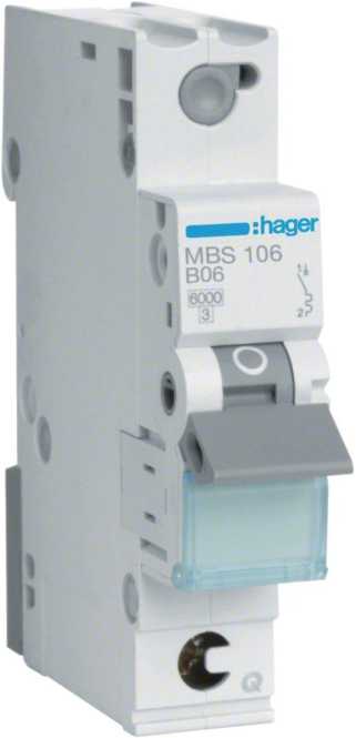 LS-Schutzschalter 1-polig 6kA B-Char 6A 1TE QuickConnect 