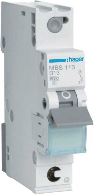 LS-Schutzschalter 1-polig 6kA B-Char 13A 1TE QuickConnect 