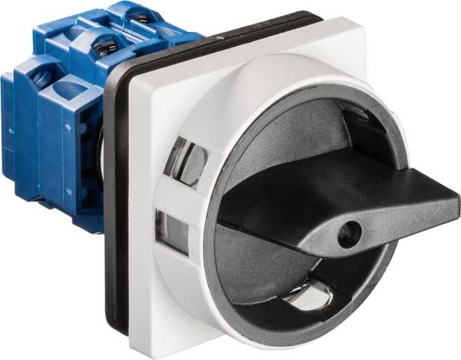 Hauptschalter 3polig 4-Loch-Befestigung Sperrvorrichtung grau-schw. 