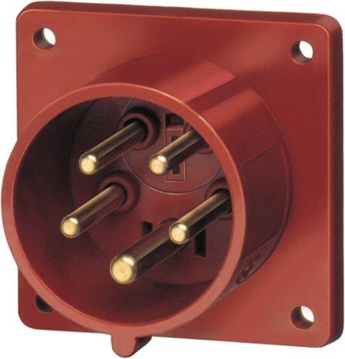 CEE-Wandgerätestecker 16A 5p 400V 6h IP44 mit Phasenwender 