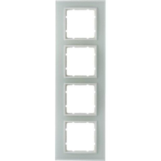 4-fach Glasrahmen B.7 - Glas polarweiß - senk - u. waagrecht 