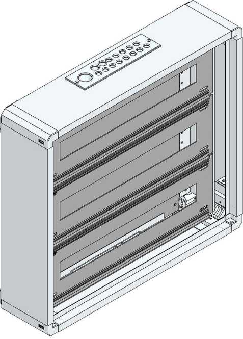 AP-Installations-Flachverteiler + RW Einsatz 3EBS (66TE) 