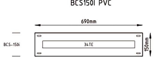 Schlitzblende Breite C Kunststoff B690xH150mm 