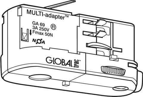 NOA Multiadapter schwarz Tragkraft: 5kg GA 69-2 