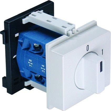 Umschalter mit 0-Stellung 1polig 60° 45mm-Schnappbefestigung 