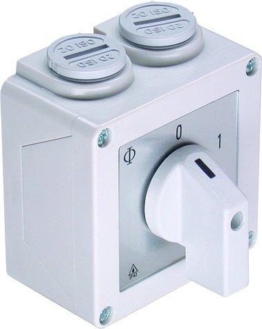 Ausschalter 3polig 60° AP-Gehäuse IP42 