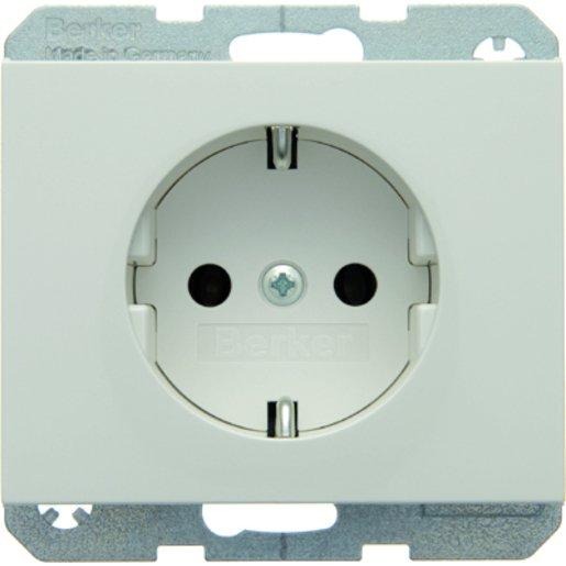 SCHUKO-Steckdose Steckklemmen K.1 - polarweiß/ glänzend 