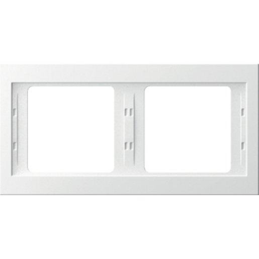 Abdeckrahmen 2-fach K.1 - polarweiß'/ glänzend 
