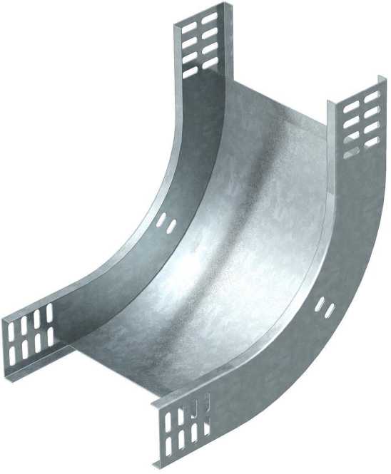 Bogen 90° vertikal steigend Stahl bandverzinkt 60x200 mm 