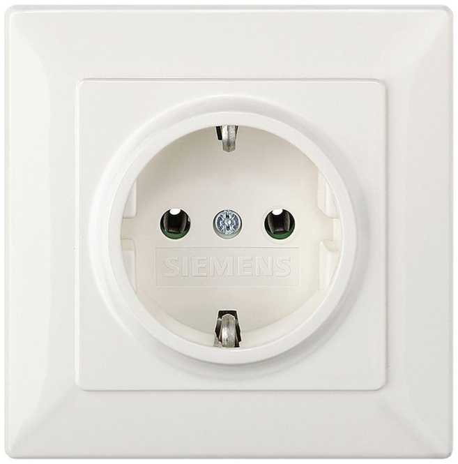 DELTA line Schuko-Steckdose 250V AC 16A Vollplatte 80x80mm titanweiß 