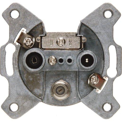 Antennen-Steckdose 3Loch Einzeldose Modul Einsatz 