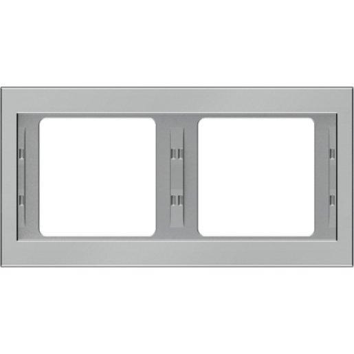 Abdeckrahmen 2-fach K.5 - Edelstahl/ Rostfrei 
