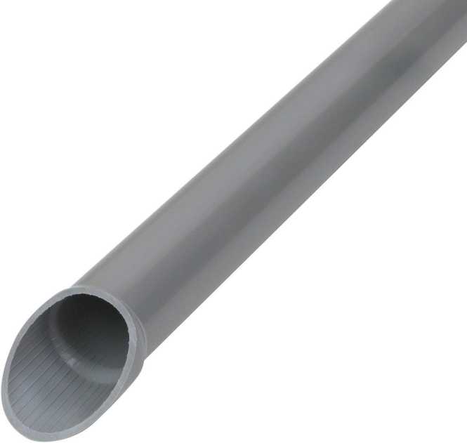 starres Isolierrohr mittel gemufft Profilwellen grau 3m 