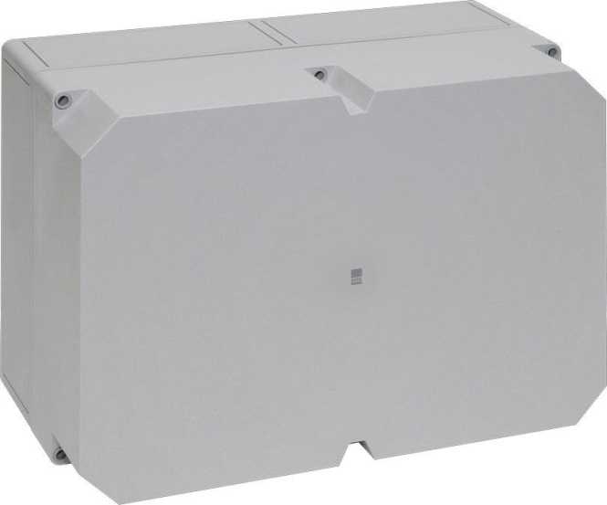 Polycarbonat-Gehäuse PK ohne Vorprägungen Deckel grau 360x254x165mm 