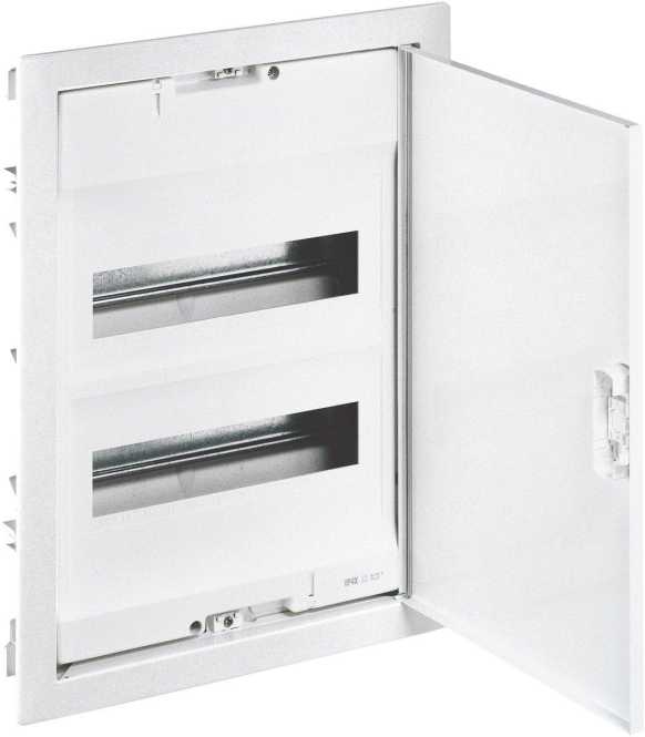 Unterputz-Verteiler Ekinoxe Metalltür Signalweiß IP30 24+4 Module 2-reihig 