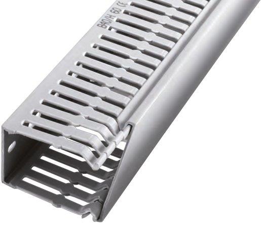 Verdrahtungskanal BxH 100x100 mm PVC grau RAL7030 VPE=16 m 