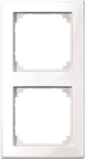 Abdeckrahmen 2-fach polarweiß glänzend 