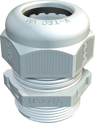 Kabelverschraubung vollmetrisch M20 PA lichtgrau RAL 7035 